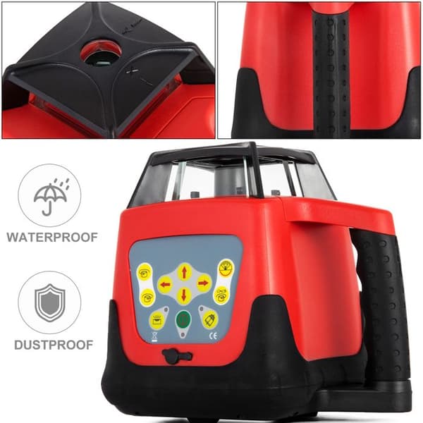 Laserpituus - DUOKU - Kääntö - Punavalomitta - Tarkan +/-1 mm - IP54-suojaus Röd