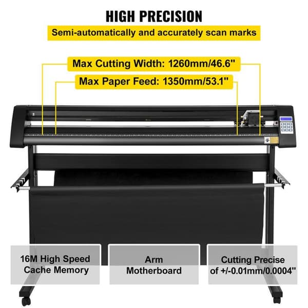 Vinyl Cutter - DUOKU - Plotter KH-1350A - LED Skærm - Kompatibel med SignCut - 1260 mm max