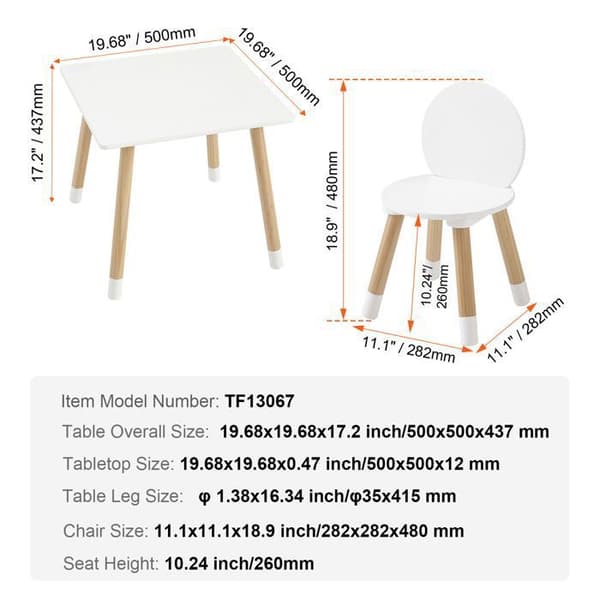Sæt med bord og 2 stole til børn - Duoku - Multi-aktivitetsbord til kunst, håndværk, læring og leg