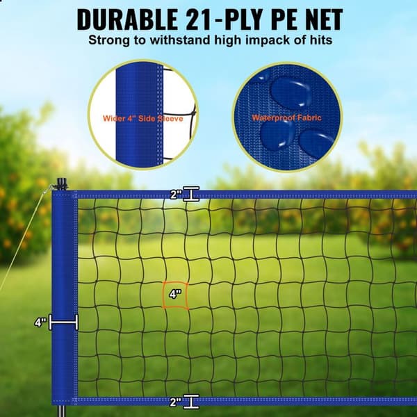 Bärbart volleybollnät - DUOKU - JH-202 - Utomhus - PE & stål - 6,72 kg