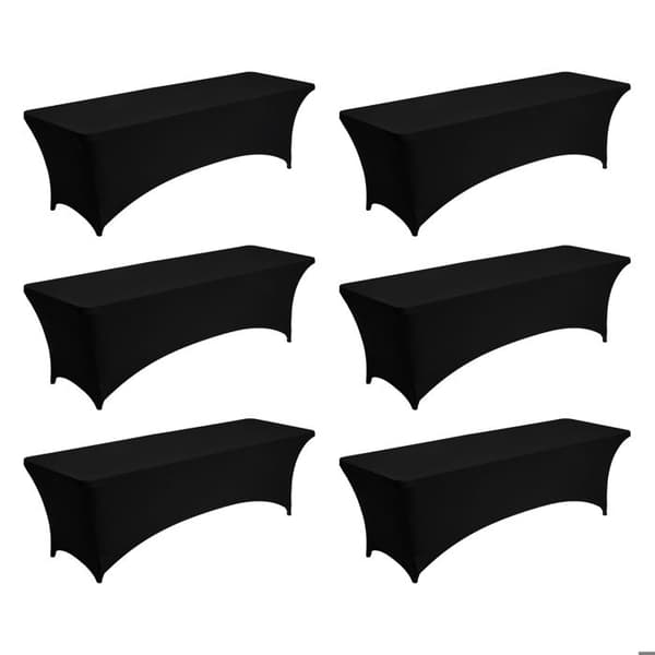 Utsträckt Duk - DUOKU - RD-TB-32 - 244 x 76 x 76 cm - 6-pack - Svart Svart