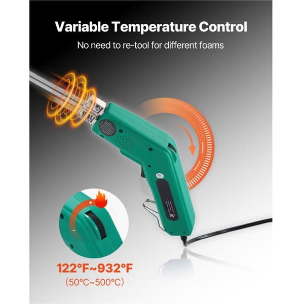 Elektrisk varm skumkniv - DUOKU - HS-20 - 200 W - 50°C-500°C - Blade 150/200 mm