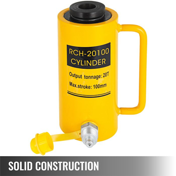 Hydraulisk Donkraft - DUOKU - 20T - Solid Cylinder - Højde 202 mm - Universel til Bil