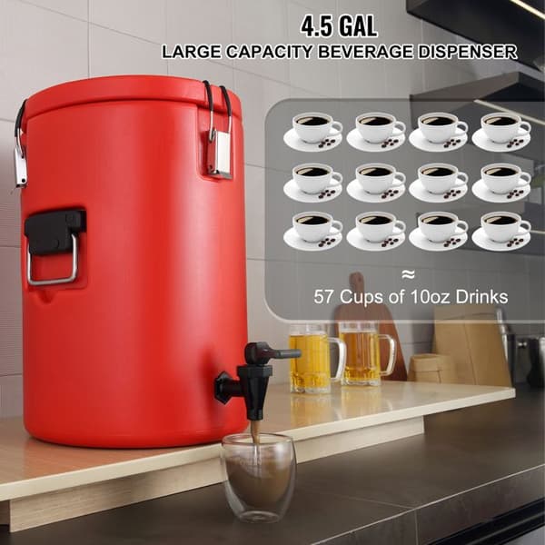 Isothermisk Drikkevare Dispenser - DUOKU - 7.6 L - Rustfrit Stål - Kran - Fødevarekvalitet