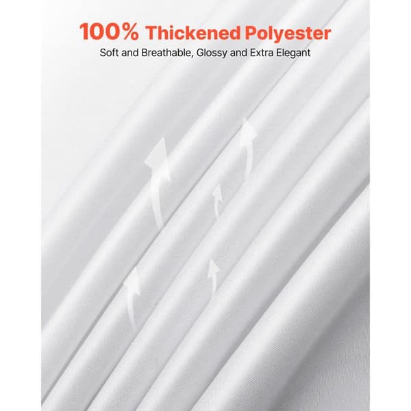 Rektangulär Duk - DUOKU - RD-TB-21 - 1778 x 3048 mm - Hållbar Polyester - Paket om 6 Vit