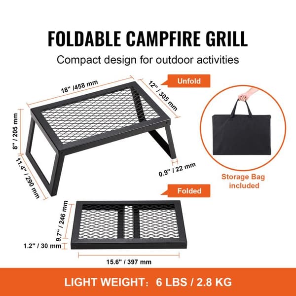 Grill - DUOKU - JY-ZDKJ-01 - Fällbar - Bärbar Stålgrill - Perfekt för Camping/Picknick