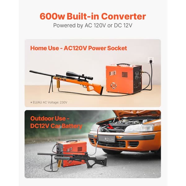 Luftkompressor - DUOKU - PCP-Duoku-300W - 30 MPa - Køleblæser - Automatisk Stop