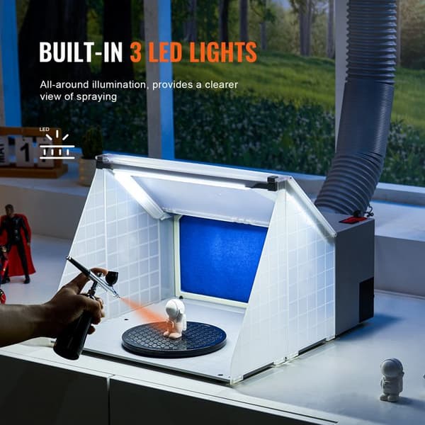 Aero spray booth-Duoku-portabel malerkabine med LED-lys-udsugningsventilator