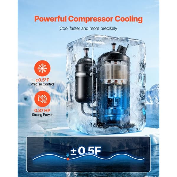 Industriel Vandkøler-Duoku-1600 W med Kompressor-7 L Tank-Maksimal Flow på 13 L/min