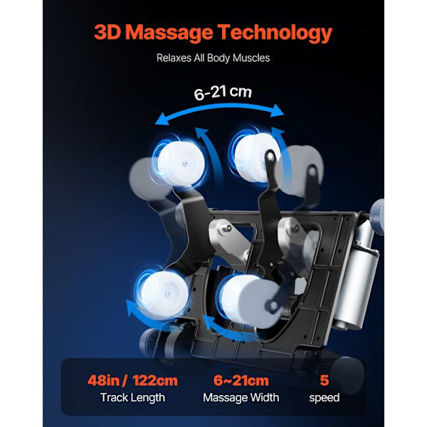 Massage stol - DUOKU - BH-6208 - 3D justerbar - Zero Gravity - 18 automatiske indstillinger
