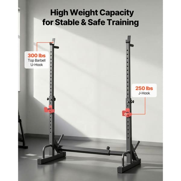 Squatbur - DUOKU - SJ6500 - Justerbar (höjd & bredd) - Kapacitet 250 kg - Kompakt
