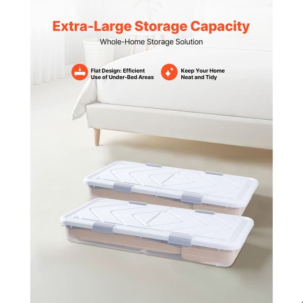 Opbevaringsposer til Sengeunder - DUOKU - Model 3008 - 101x51x15 cm - Med Hjul - 57 L