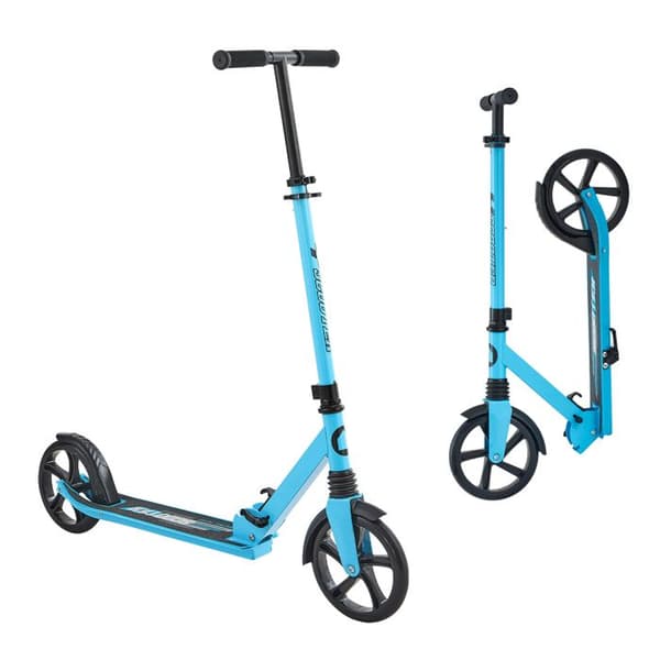 Scooter - DUOKU - S200D - Säädettävä ohjaustanko - 2 pyörää (PU 200 mm) - Alkaen 8 vuotta Blå + svart