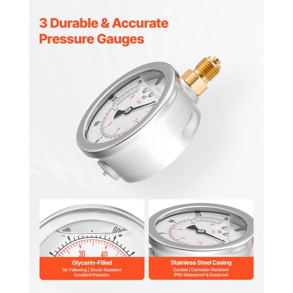 Hydraulisk Tryktest Kit-Duoku-5 Digitale Manometre 10/60/160/400/600 bar