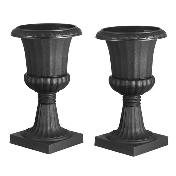Plastkruka - DUOKU - KD2983 - 25 x 42 cm - 2-pack - Svart Svart
