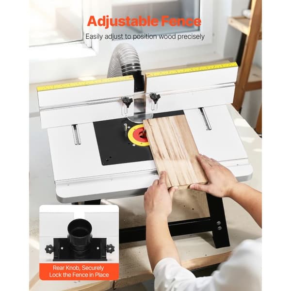 Snurrbord - DUOKU - RT017 - Justerbar Guide - MDF-skiva - Stabil Metallbas