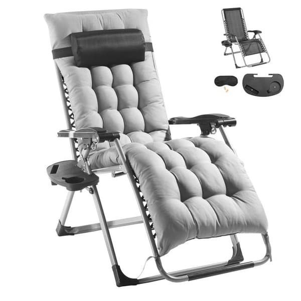 Gravity Chair - DUOKU - 26 Inches - Supports 500 lb - Adjustable - Gray Grå