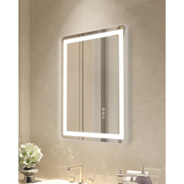 Badrumsspegel - DUOKU - 50 x 70 cm - LED-belysning - Antifog - 3 Färgtemperaturer