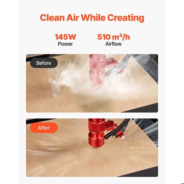 Svetsröksug-Duoku-145 W-Luftflöde på 510 m³/h-3-i-1 filtreringssystem