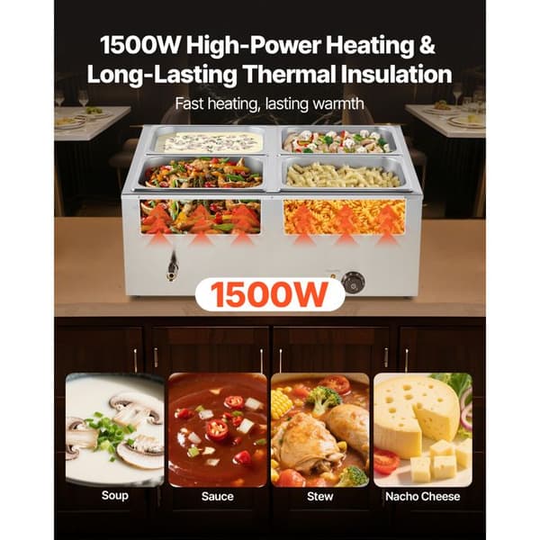 Sähkölämmitin - DUOKU - M-1222 - 1500 W - Ruostumaton teräs - 4 kpl 1/2