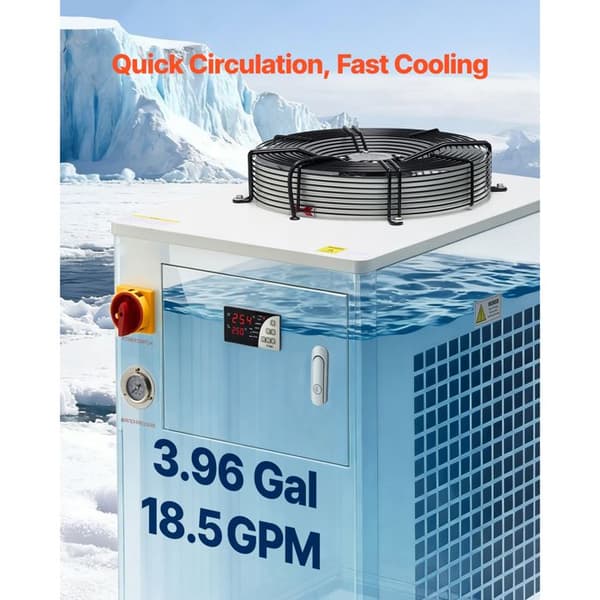 Industriel Vandkøler - DUOKU - CW-6200 - 5000 W - Tank 15 L - Flow 70 L/min