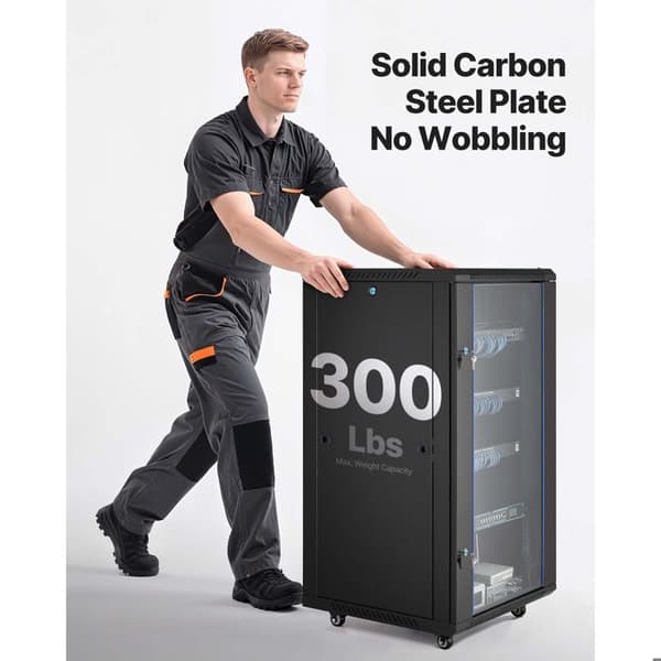 22U-Duoku-Væg Server Rack-Skabsnet-Wall Rack-Dybde 60 cm-Kapacitet 136 kg