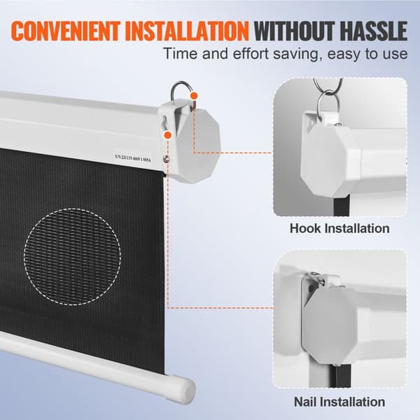 Projektionsscreen - DUOKU - 100 Tum - Manuell Retractable - 4K - 1080 HD