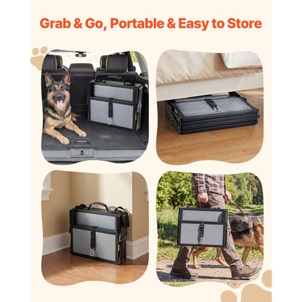 Foldbar trappe til dyr 4 trin - DUOKU - 40x33.2-5 - Kapacitet 181 kg - Skridsikker overflade - Til SUV, senge & sofaer