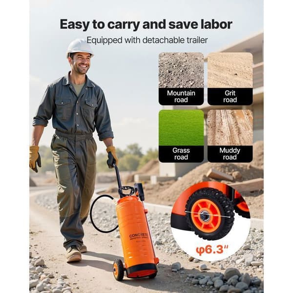 Sprøjte - DUOKU - Rustfrit Stål - Kapacitet 13,2 L - Tryk 25-60 PSI - Lance 52 cm Apelsin