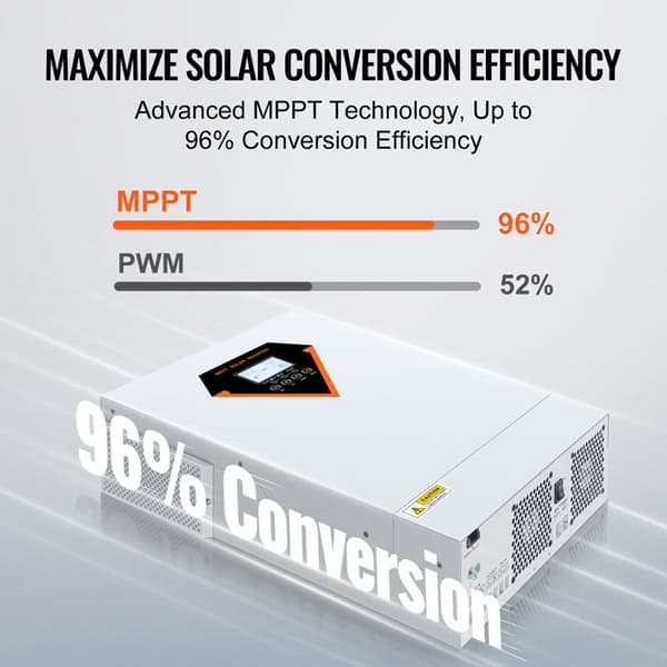 Hybrid Solcelleinverter - DUOKU - 5500W - Ren Sinuskurve - 230V AC - Ladecontroller
