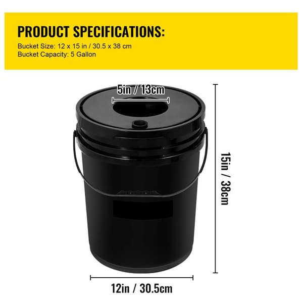 Hydroponiskt system DWC - DUOKU - EHW0008C - 8 hinkar 5 gal (20 L) - Luftpump - Hinkar PP