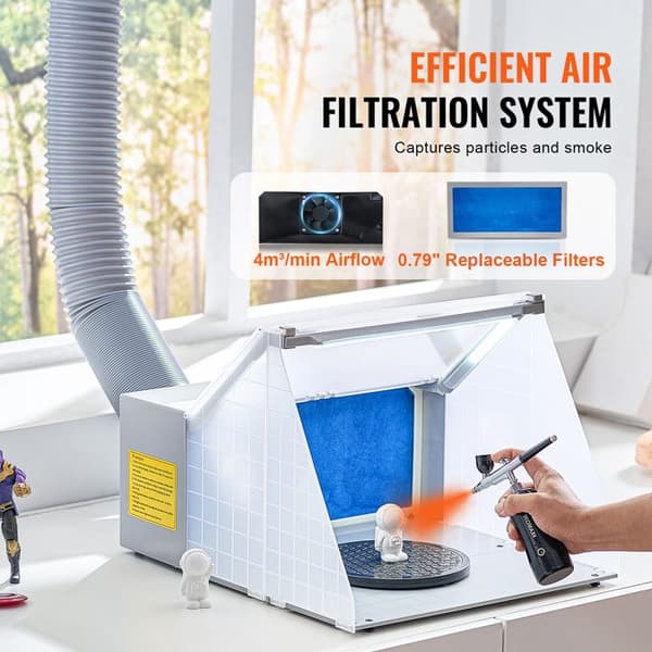 Aero spray booth-Duoku-portabel malerkabine med LED-lys-udsugningsventilator