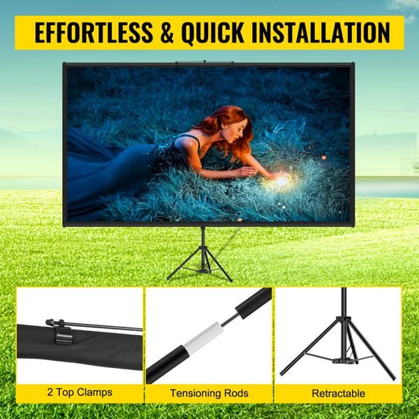 Projektionstyg - DUOKU - DM-ABS-60 - 152,4 cm - 4K HD - Höjdjusterbar
