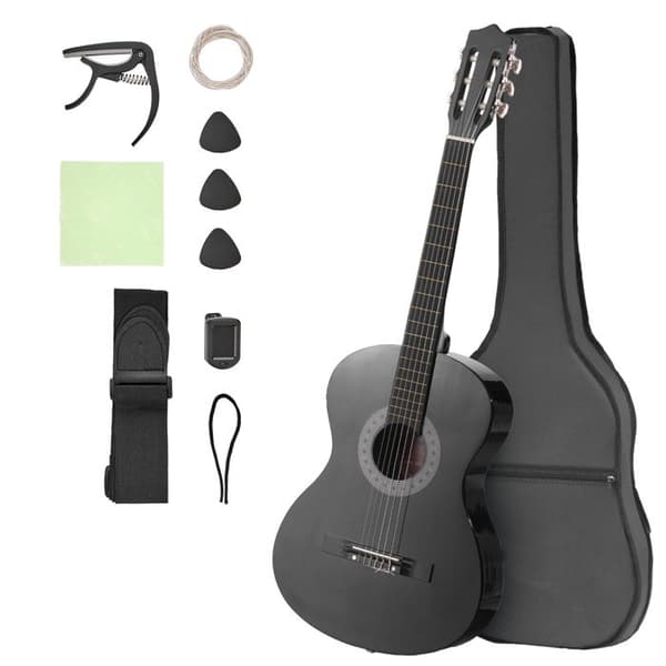 Klassisk Gitarr - DUOKU - M5831 - 96 cm - Lindträ - Nylonsträngar - Svart Svart