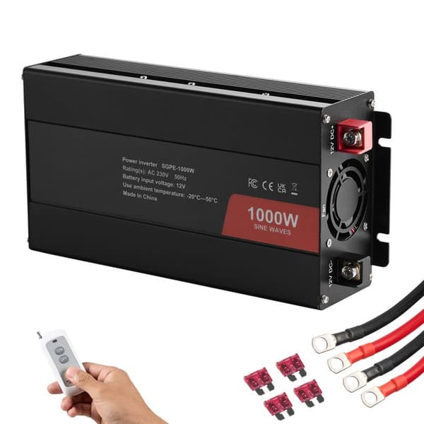 Inverter - DUOKU - SGPE-1000W - 1000 W - 2 AC-stik - 2 USB - 1 Type-C