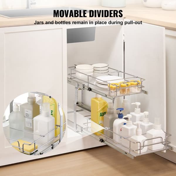 Organizer til skydedøre-Duoku-30,5 cm bred x 53,3 cm dyb-robuste skydereolhylder