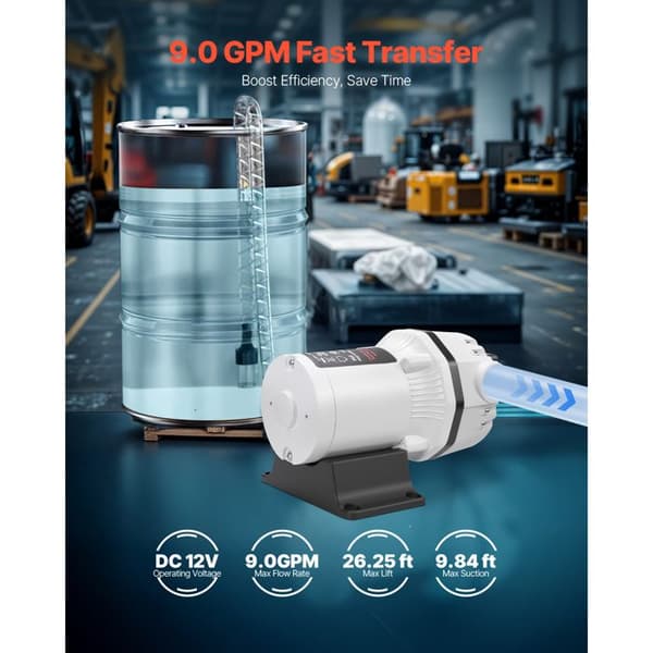 Elektrisk Vattenpump - DUOKU - DCAD40 - 34 L/min - Självprimande - Dieselavgaser