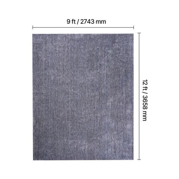 Rektangulär Matta - DUOKU - 2,74 x 3,66 m - Halkfri - Tjock och Mjuk Textur - Blå-grå Blågrå