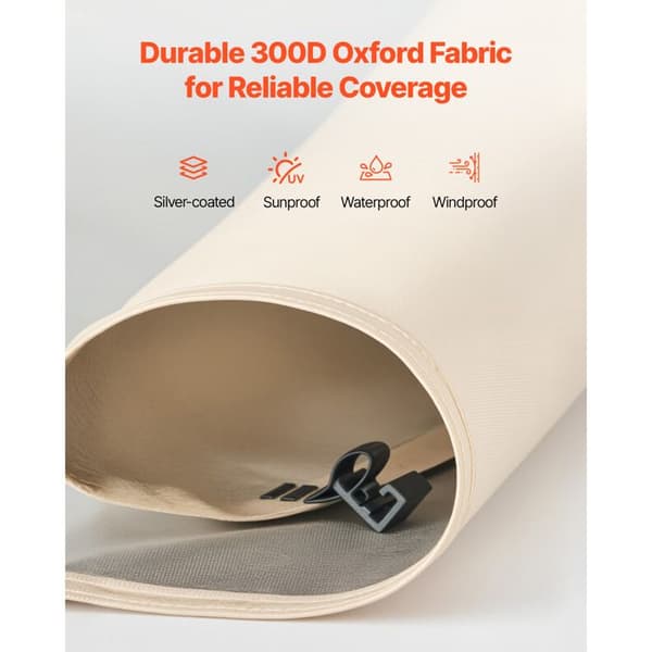 Sidelæns Væg til Telt Abri-Duoku-3030x2650 mm-Sidepanel til Abri 3 Stykker-i Oxford 300D Stof