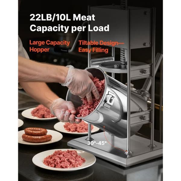 Korvstoppare - DUOKU - VS-10L - 10 L (22 lb) - Inox 304 - Dubbel hastighet, 5 rör
