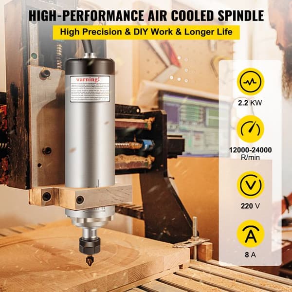 Luftkyld Spindelmotor-Duoku-Luftkyld Spindelmotor ER20-2,2 KW 220 V-För CNC-Gravering och Fräsning