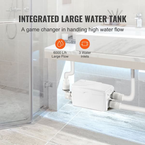 Macerationpump - DUOKU - FLO300 - 350 W - Flöde 6000 L/h - Lyft 7 m