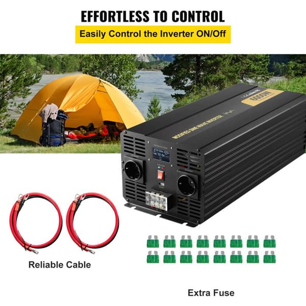 Bilomformer - DUOKU - TM-6000W - 6000 W - Modificeret Sinus Inverter - EU Stik
