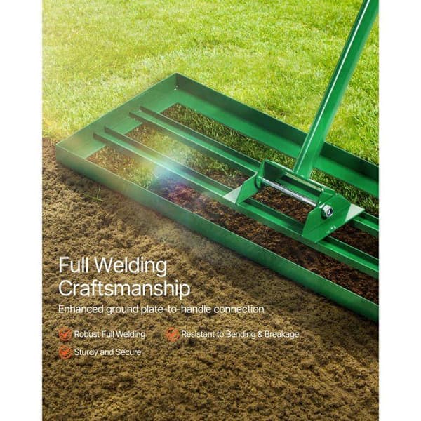 "Græsplæne Nivelleringsrake 75,8x25,4 cm - Duoku - til Havearbejde, Golfbaner, Landbrug"