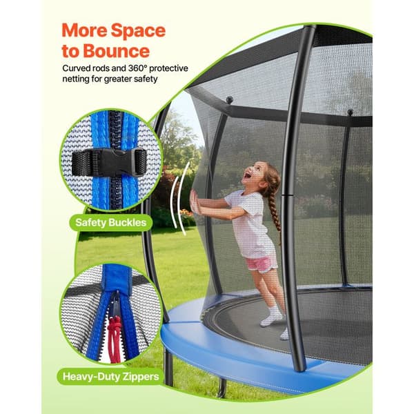 Udendørs trampolin - DUOKU - TX-B7132-12FT - Kvadratisk 366 cm - Kapacitet 181 kg - ASTM certificeret