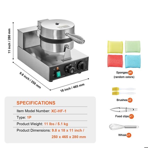 Gaufrier - DUOKU - HT-1 - 1230 W - Rostfritt Stål - Non-stick - Temperaturkontroll pengar