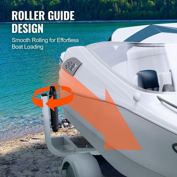 Guide til bådtrailer-Duoku-20,5" justerbar-2 dele-galvaniseret rustfrit stål-robust rulle-til skitrailer