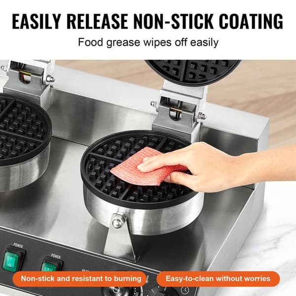 Våffeljärn - DUOKU - HT-2 - Rostfritt stål - Non-stick - 2460 W pengar
