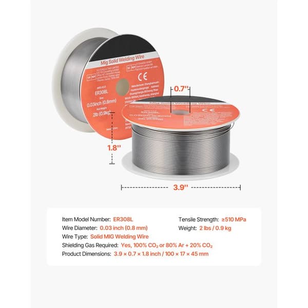 Fyll MIG Tråd 0,8 mm-Duoku-0,9 kg per Spole-ER308L för Svetsning med Skyddsgas-Rostfritt Stål