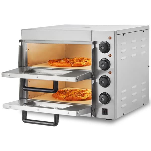 Pizzaovn - DUOKU - FY-1EP-2 - Rustfrit Stål - Dobbelt Bro - Temperatur 350℃